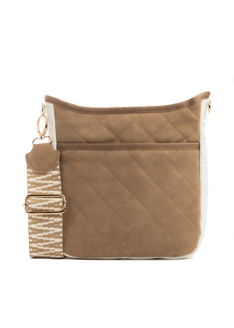 Jeri Latte| Mini Suede Neoprene Crossbody