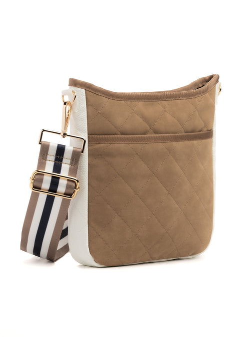 Jeri Latte| Mini Suede Neoprene Crossbody