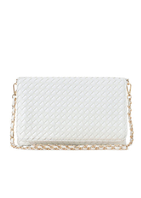 Lexi Cloud| Woven Flap Crossbody / Convertible Clutch