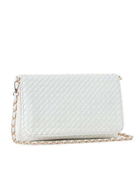 Lexi Cloud| Woven Flap Crossbody / Convertible Clutch