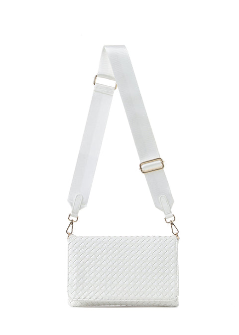 Lexi Cloud| Woven Flap Crossbody / Convertible Clutch