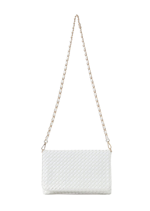 Lexi Cloud| Woven Flap Crossbody / Convertible Clutch