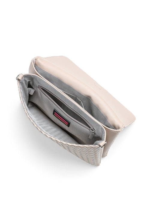 Haute Shore-Lexi Fawn| Woven Flap Crossbody / Convertible Clutch-Pink Dot Styles
