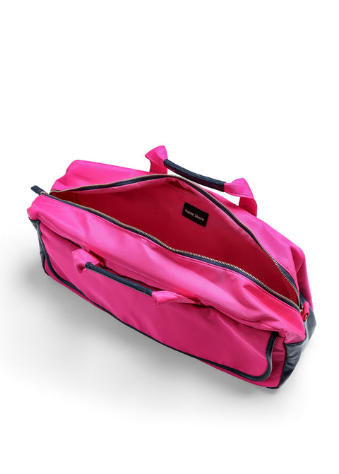 Maude Mahjong Bag I Hot Pink & Navy