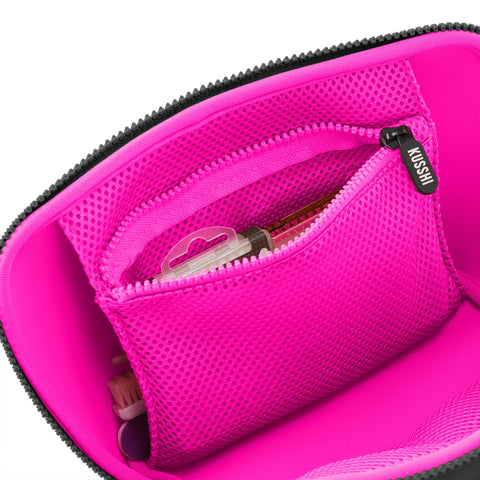 Kusshi-Kusshi Neoprene Make-Up Case: Black-Pink Dot Styles