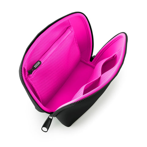 Kusshi-Kusshi Neoprene Make-Up Case: Black-Pink Dot Styles