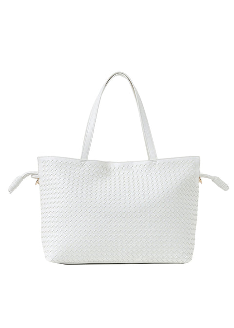 Reese Cloud| Vegan Leather Woven Tote