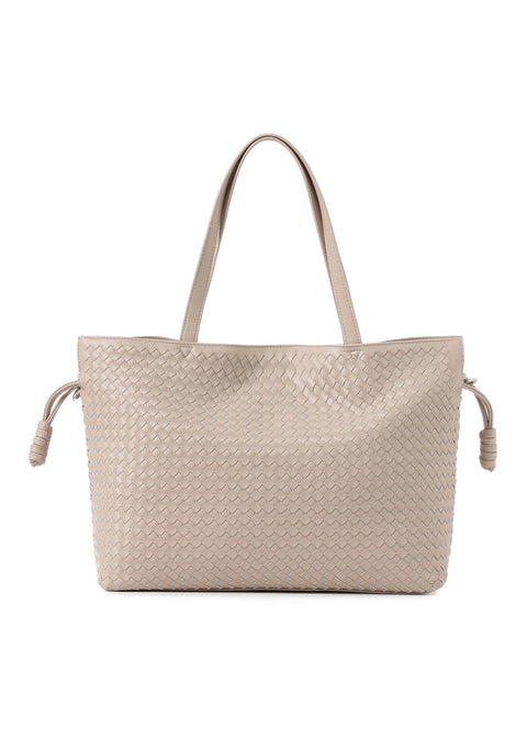 Reese Fawn| Vegan Leather Woven Tote