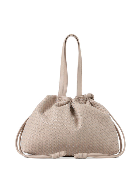 Reese Fawn| Vegan Leather Woven Tote