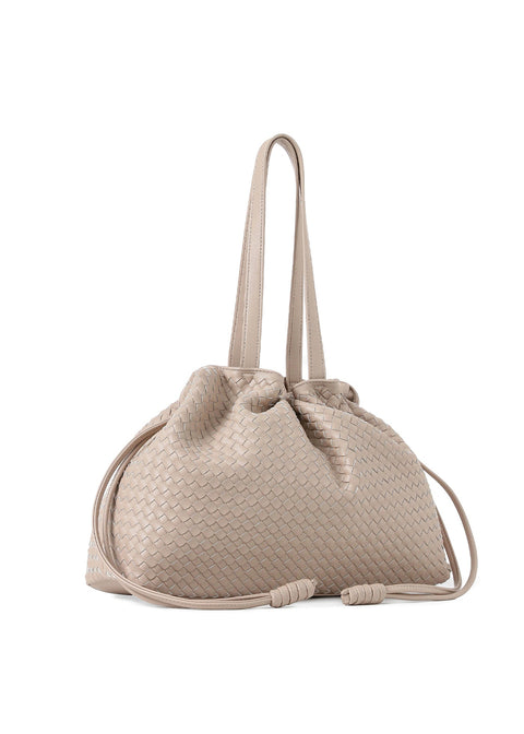 Reese Fawn| Vegan Leather Woven Tote