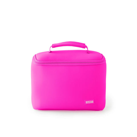 Kusshi-Kusshi Small Train Case: Hot Pink-Pink Dot Styles