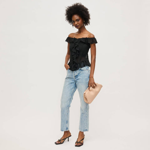 Tate Woven Frame Clutch