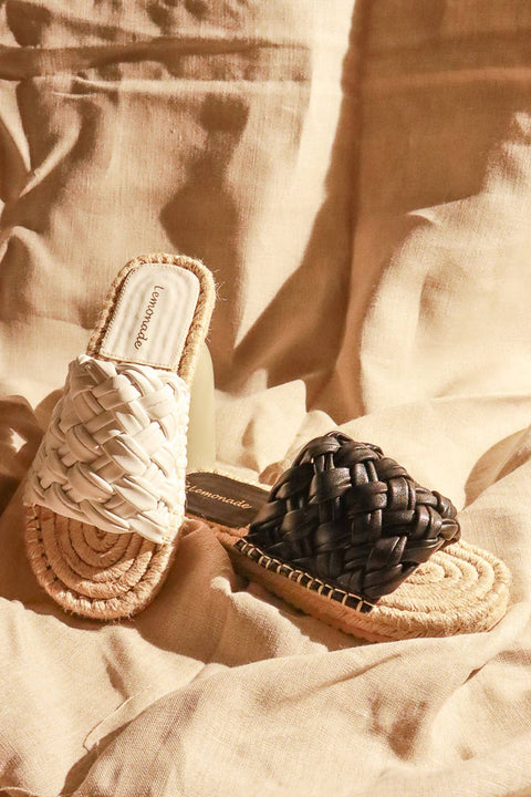 Lemonade Shoes-Woven Sandals, Beach Style, Casual Chic: White-Pink Dot Styles
