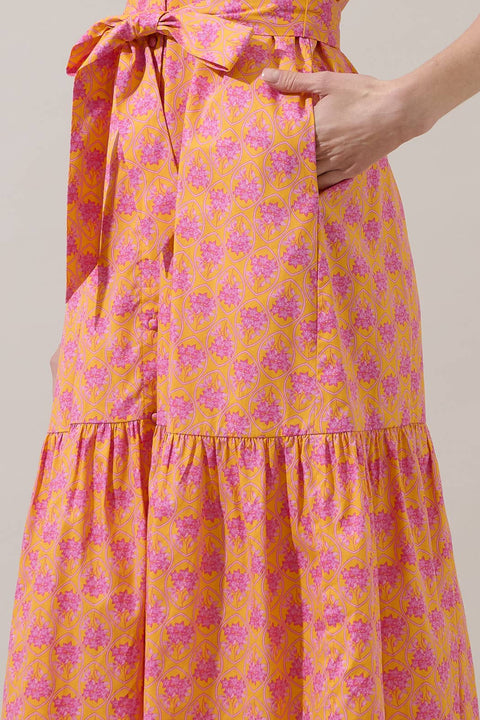 Floral Wynette Tiered Midi Dress