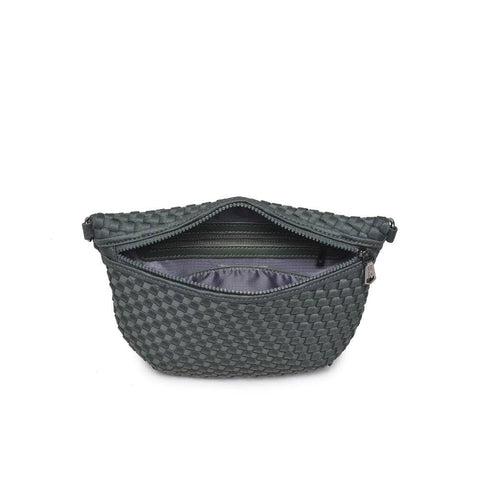 Sol and Selene-Ethereal - Woven Neoprene Crossbody: Olive-Pink Dot Styles