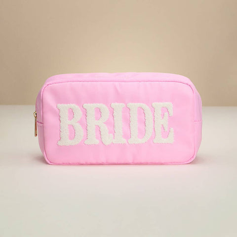 Sensibling Corp.-BRIDE Embroidered Pouch-Pink Dot Styles