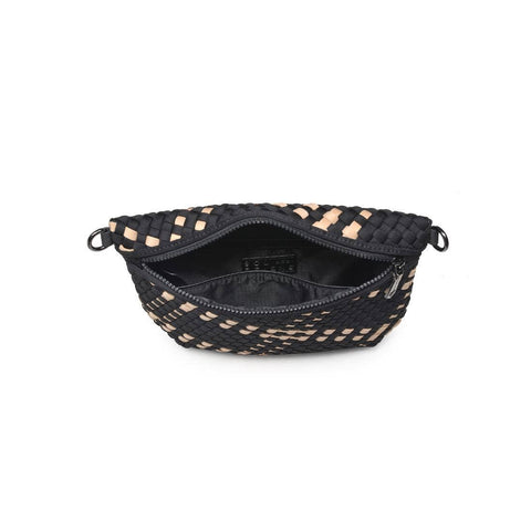 Ethereal - Woven Neoprene Crossbody: Black Nude