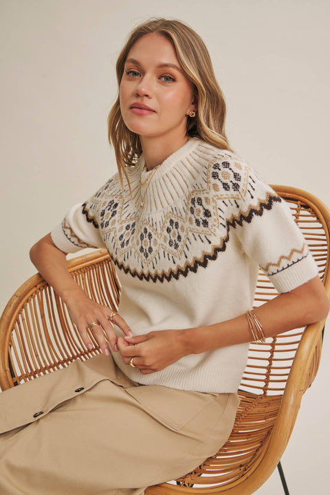 Nordic Brushed Knit Sweater