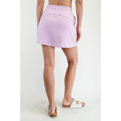 Rae Mode-Modal Scuba Skort: Blossom-Pink Dot Styles
