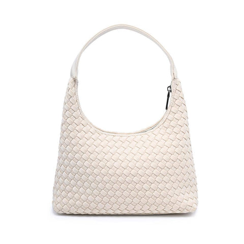 Harmonia - Woven Neoprene Shoulder Bag: Cream