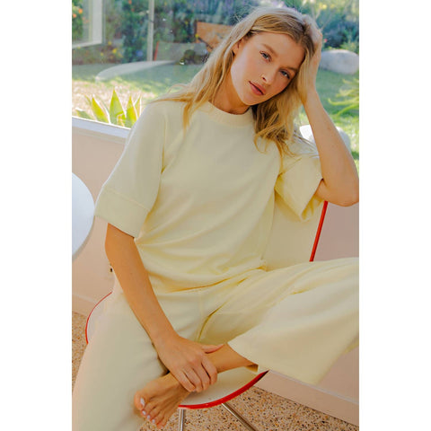 Modal Scuba Luxe Short keeve Top: Lemonilla