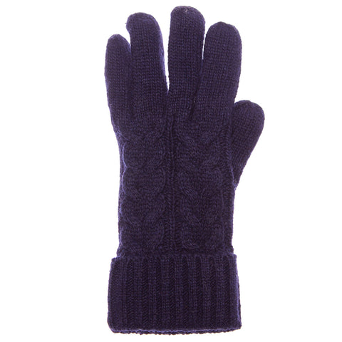 Solid Classic Cable Knit Winter Gloves