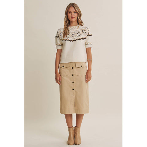 Nordic Brushed Knit Sweater