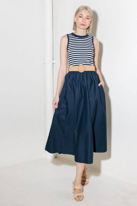 Mix Media Midi Dress