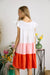 Coral Color Block Tired Dress-Apparel > Womens > Dresses & Jumpsuits-Pink Dot Styles