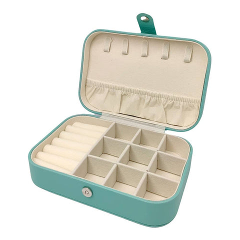 Faux Leather Portable Jewelry Box
: Blue
