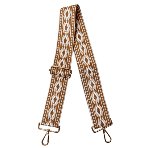 Double Diamond | Embroidered Strap (gold hardware) (Final Sale)