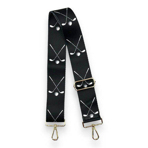 AHDORNED-Black | Golf Fairway Crossbody Strap-Pink Dot Styles