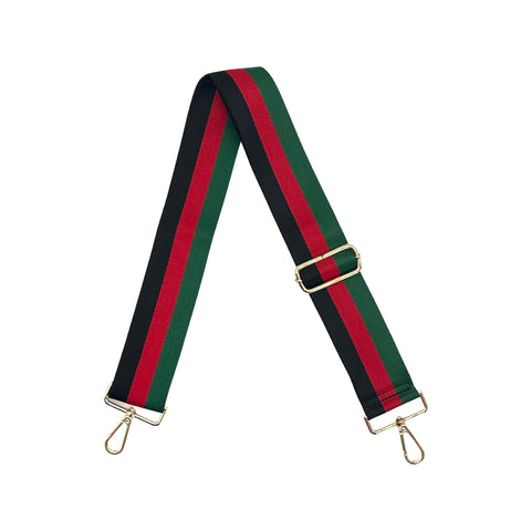 AHDORNED-Black-Red-Green | Multi Stripe Crossbody Strap-Pink Dot Styles