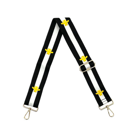 AHDORNED-Black-White | Multi-Stripe w/Yellow Bee Strap-Pink Dot Styles