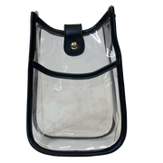 AHDORNED-Brenna Black Trim | Cellphone Clear Messenger | NO STRAP-Pink Dot Styles