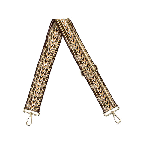 AHDORNED-Brown-Peach | Dashed Crossbody Strap-Pink Dot Styles