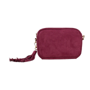 AHDORNED-Burgundy - Microsuede Tassel Crossbody | NO STRAP (Final Sale)-Pink Dot Styles