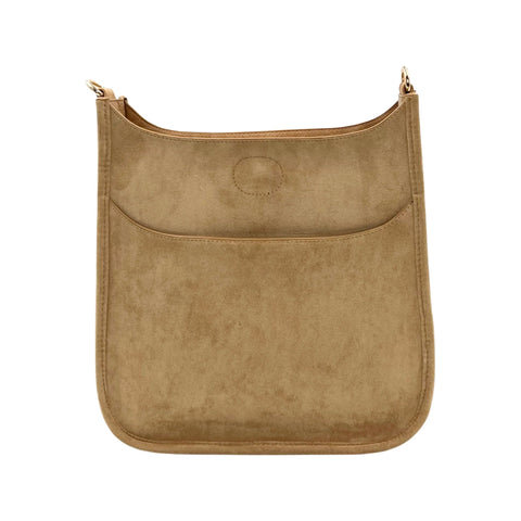 AHDORNED-Camel Microsuede Crossbody | NO STRAP-Pink Dot Styles