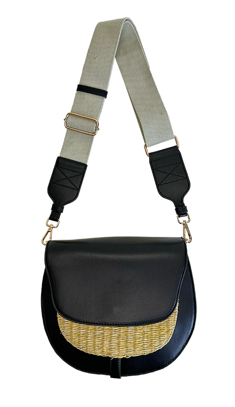 Cassidy Raffia Crossbody-Accessories > Handbags > Crossbody-Pink Dot Styles