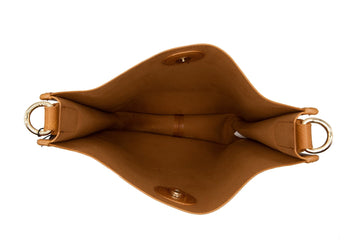 Ahdorned Brown Vegan Leather Crossbody Bag + Multi Color Strap