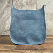 AHDORNED-Denim Blue Vegan Messenger | NO STRAP-Pink Dot Styles