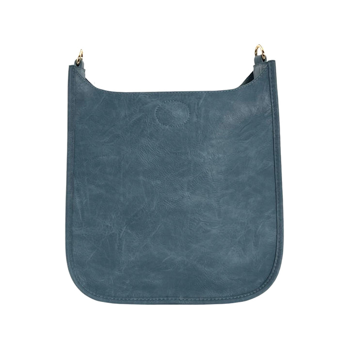 AHDORNED-Denim Blue Vegan Messenger | NO STRAP-Pink Dot Styles