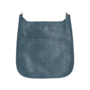 AHDORNED-Denim Blue Vegan Messenger | NO STRAP-Pink Dot Styles