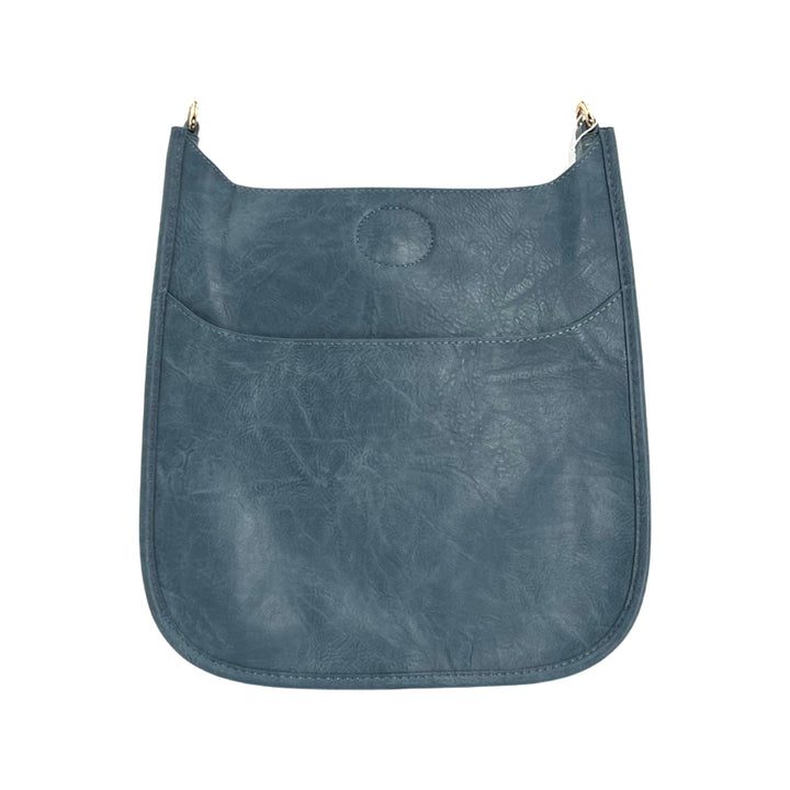 AHDORNED-Denim Blue Vegan Messenger | NO STRAP-Pink Dot Styles