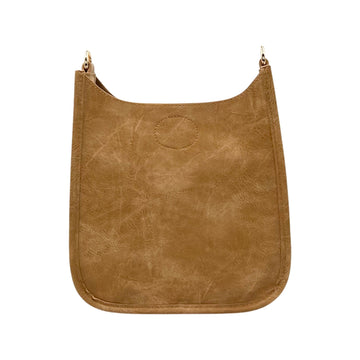 AHDORNED Mini Vegan Suede Messenger Bag Without Strap - Camel (Gold  Hardware)