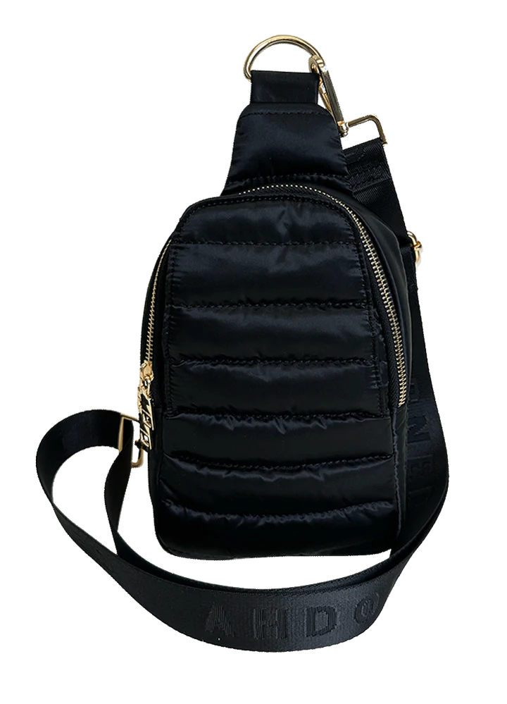 Steve Madden Bposses quilted cross body sling bag in black | ASOS