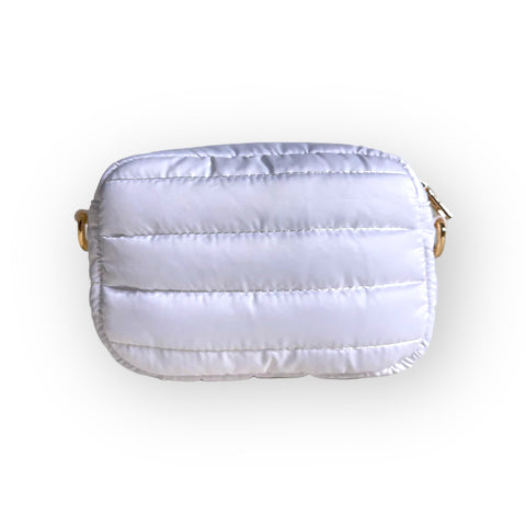 Ella White | Quilted Sport Sling / Crossbody | NO STRAP-Accessories > Handbags > Crossbody-Pink Dot Styles