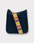 Everly Black | Quilted Sport Crossbody + White-Orange Argyle Strap-Accessories > Handbags > Crossbody-Pink Dot Styles