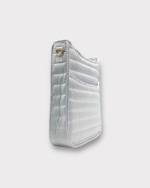 Everly White | Quilted Sport Crossbody | NO STRAP-Accessories > Handbags > Crossbody-Pink Dot Styles