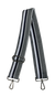 AHDORNED-Grey | Multi Stripe Web Crossbody Strap (silver hardware)-Pink Dot Styles